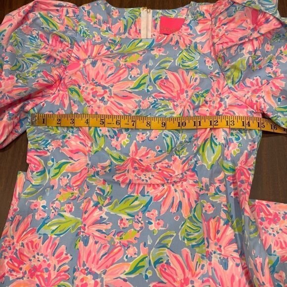 Lilly Pulitzer Roni Short Sleeve Stretch Mini Dress in Blue Peri.Size 0 - Picture 16 of 16